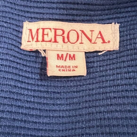 Merona Royal Blue V-Neck Textured Flared‎ Dress With Pockets Size Medium - Picture 5 of 7